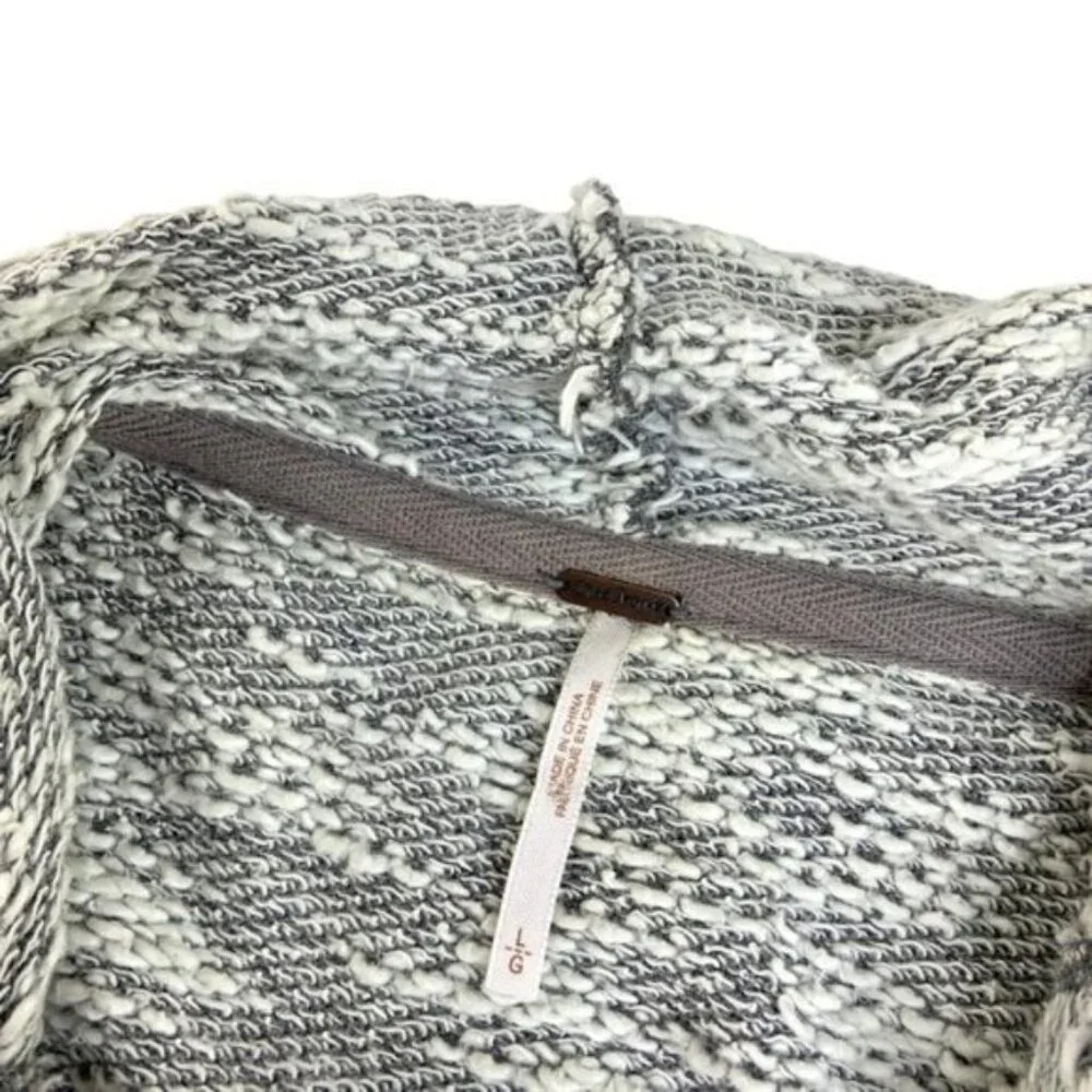 Free People Grey Open Front Oversized Cardigan